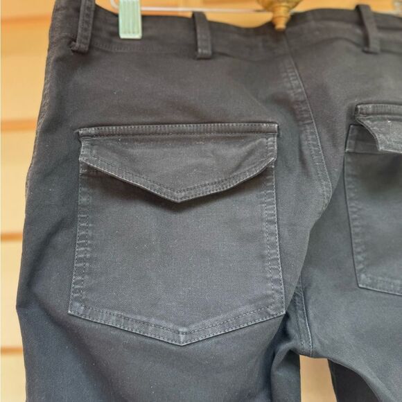 Revolve Nili Lotan Black Cropped Cargo Joggers, Ankle Zippers, Knee Details, 2 - Picture 8 of 13